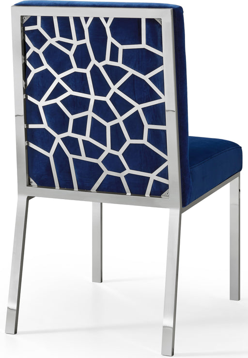 Opal Navy Velvet Dining Chair - Furniture Stars (Chicago, IL)