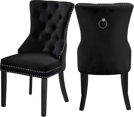 Nikki Black Velvet Dining Chair - Furniture Stars (Chicago, IL)