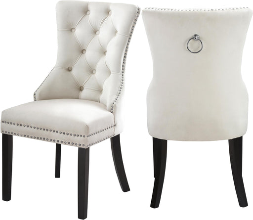 Nikki Cream Velvet Dining Chair - Furniture Stars (Chicago, IL)