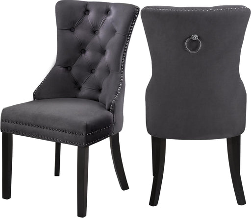 Nikki Grey Velvet Dining Chair - Furniture Stars (Chicago, IL)