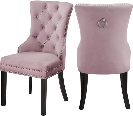 Nikki Pink Velvet Dining Chair - Furniture Stars (Chicago, IL)