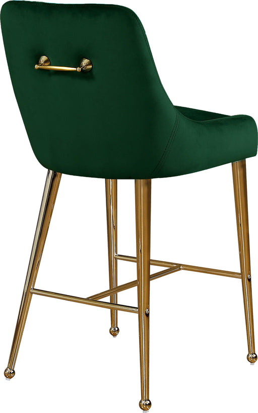 Owen Green Velvet Stool - Furniture Stars (Chicago, IL)