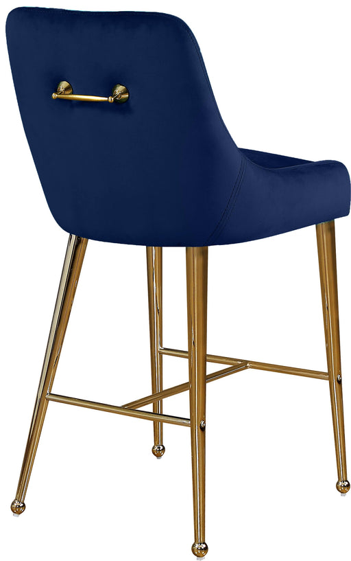 Owen Navy Velvet Stool - Furniture Stars (Chicago, IL)