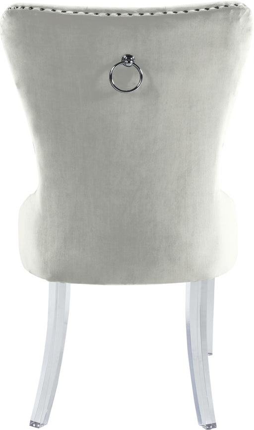 Miley Cream Velvet Dining Chair - Furniture Stars (Chicago, IL)