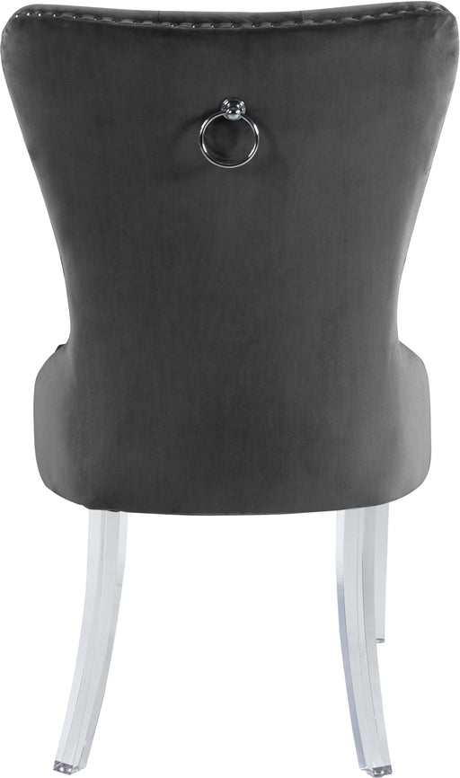 Miley Grey Velvet Dining Chair - Furniture Stars (Chicago, IL)