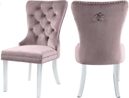 Miley Pink Velvet Dining Chair - Furniture Stars (Chicago, IL)
