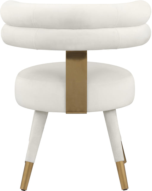 Fitzroy Cream Velvet Dining Chair - Furniture Stars (Chicago, IL)