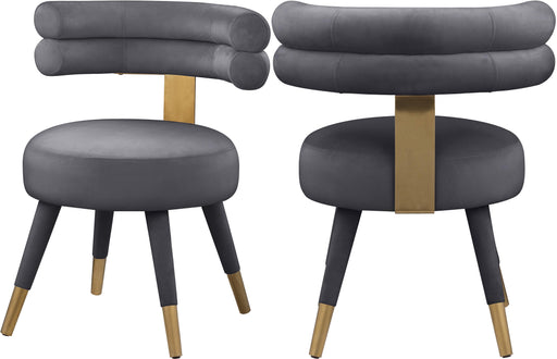 Fitzroy Grey Velvet Dining Chair - Furniture Stars (Chicago, IL)