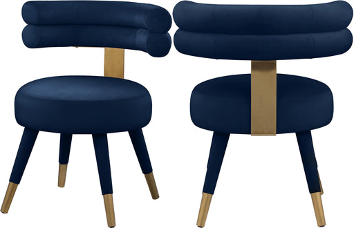 Fitzroy Navy Velvet Dining Chair - Furniture Stars (Chicago, IL)