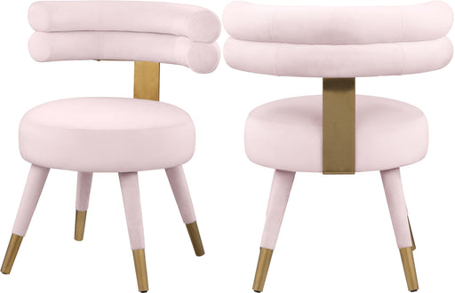 Fitzroy Pink Velvet Dining Chair - Furniture Stars (Chicago, IL)