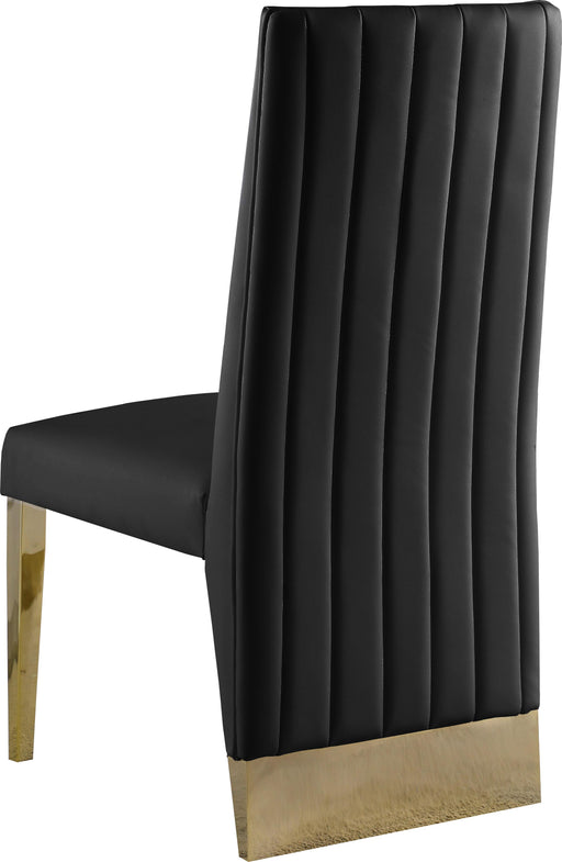 Porsha Black Faux Leather Dining Chair - Furniture Stars (Chicago, IL)