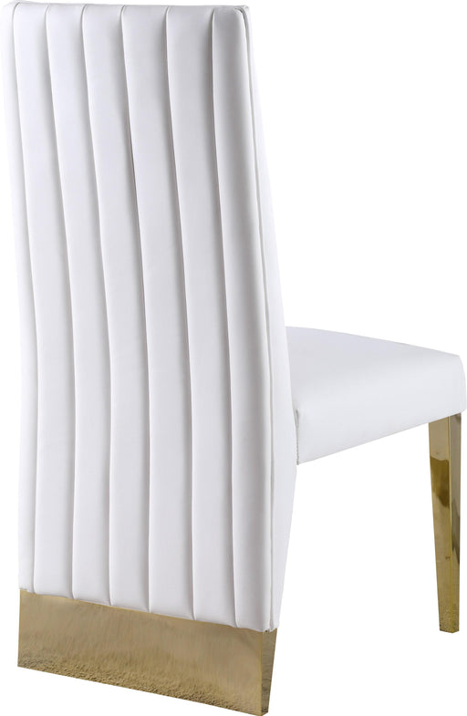 Porsha White Faux Leather Dining Chair - Furniture Stars (Chicago, IL)