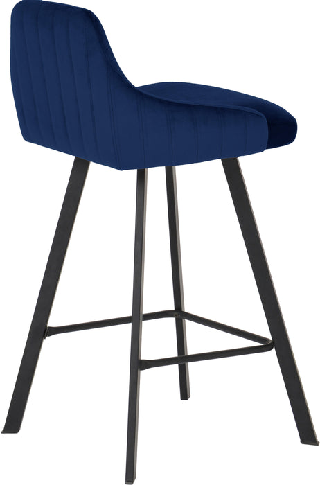 Viviene Navy Velvet Stool - Furniture Stars (Chicago, IL)