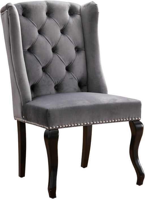 Suri Grey Velvet Dining Chair - Furniture Stars (Chicago, IL)