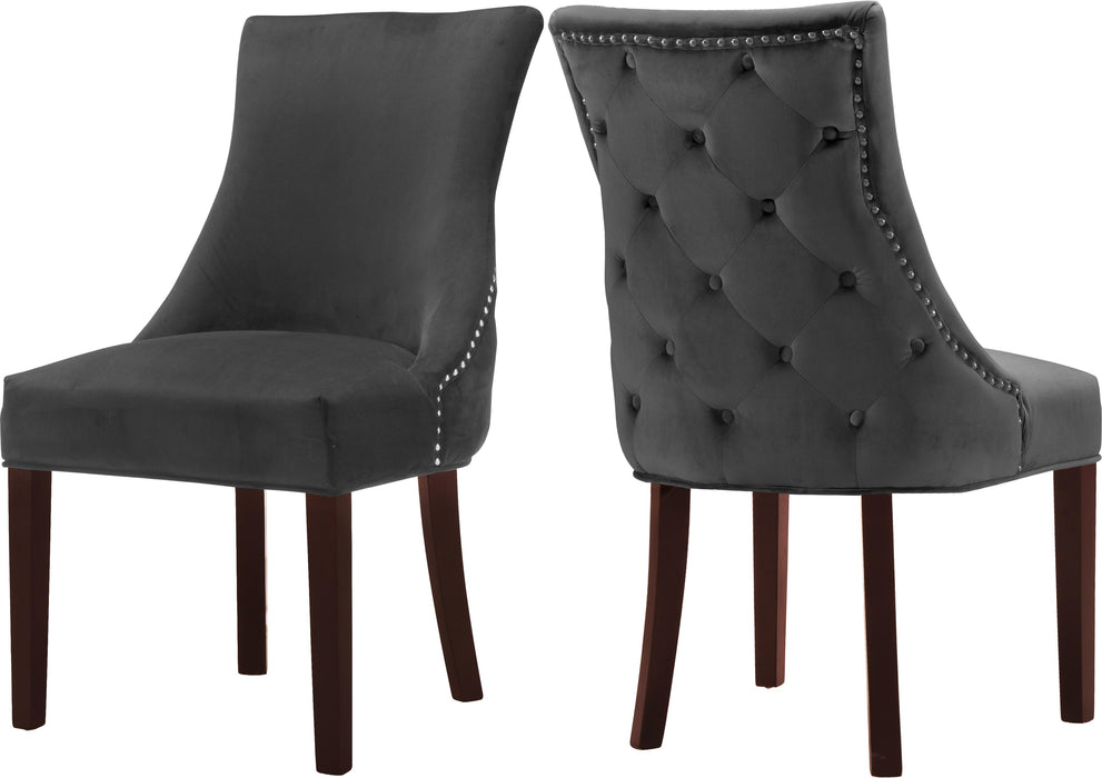 Hannah Grey Velvet Dining Chair - Furniture Stars (Chicago, IL)
