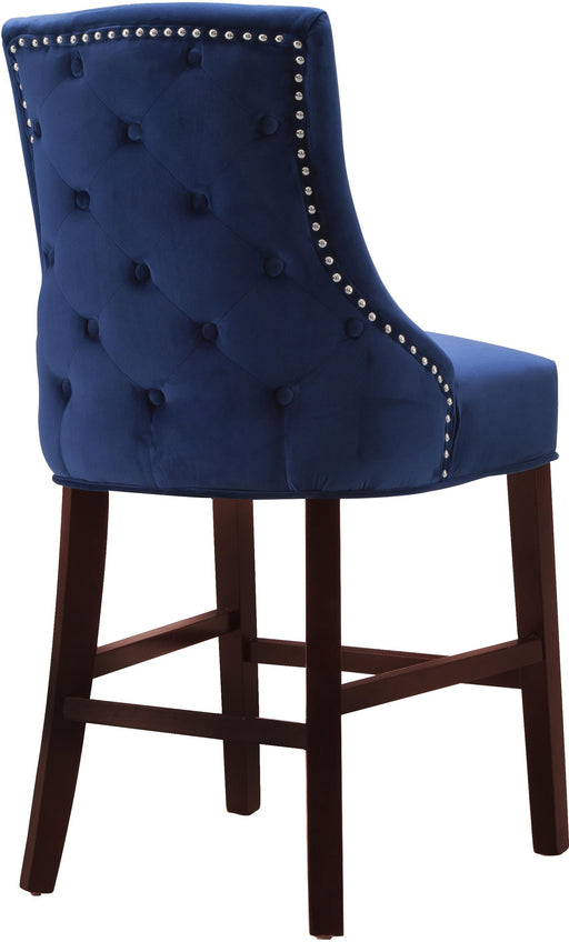 Hannah Navy Velvet Stool - Furniture Stars (Chicago, IL)