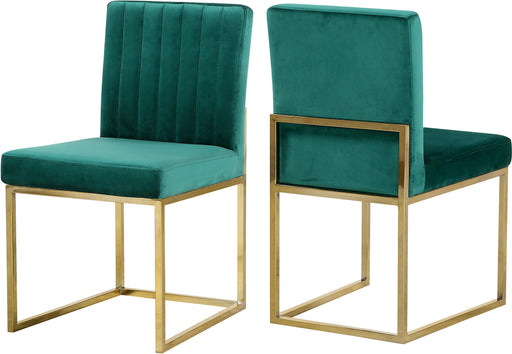 Giselle Green Velvet Dining Chair - Furniture Stars (Chicago, IL)