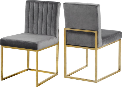 Giselle Grey Velvet Dining Chair - Furniture Stars (Chicago, IL)