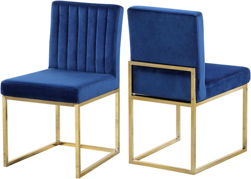 Giselle Navy Velvet Dining Chair - Furniture Stars (Chicago, IL)