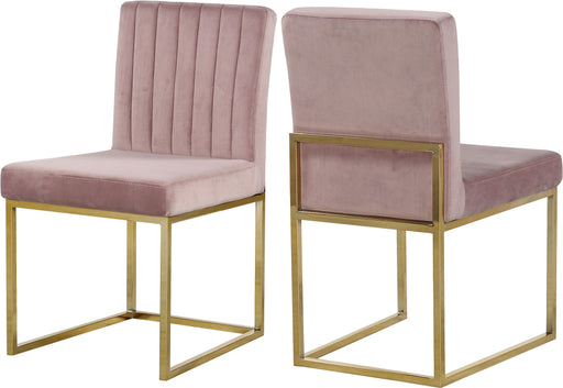 Giselle Pink Velvet Dining Chair - Furniture Stars (Chicago, IL)