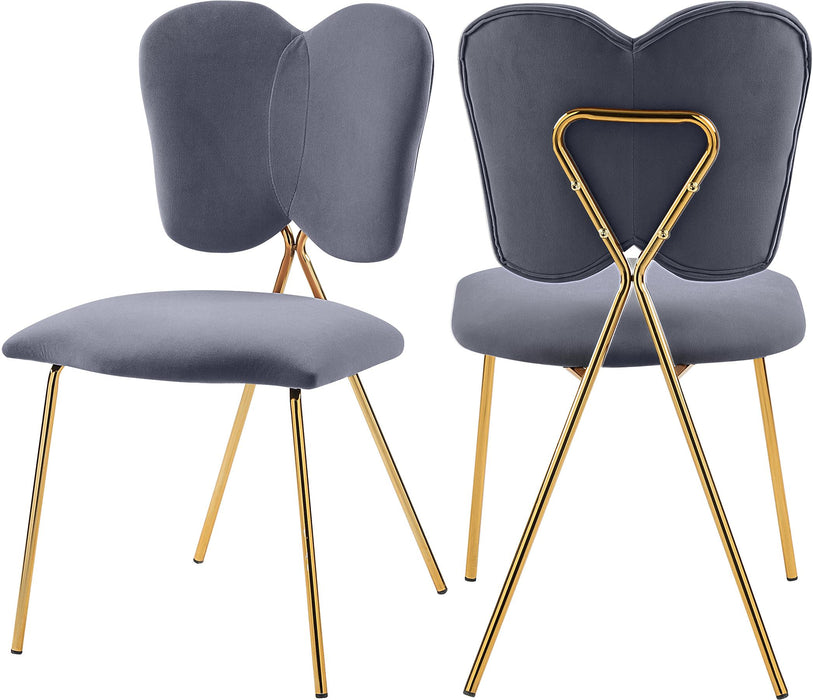 Angel Grey Velvet Dining Chair - Furniture Stars (Chicago, IL)