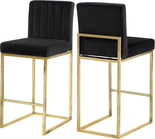 Giselle Black Velvet Stool - Furniture Stars (Chicago, IL)