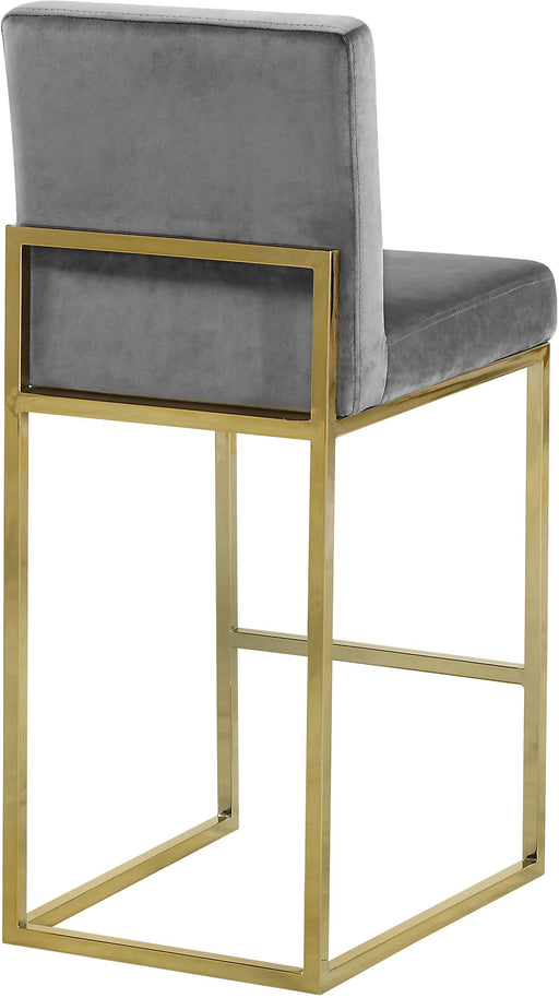 Giselle Grey Velvet Stool - Furniture Stars (Chicago, IL)