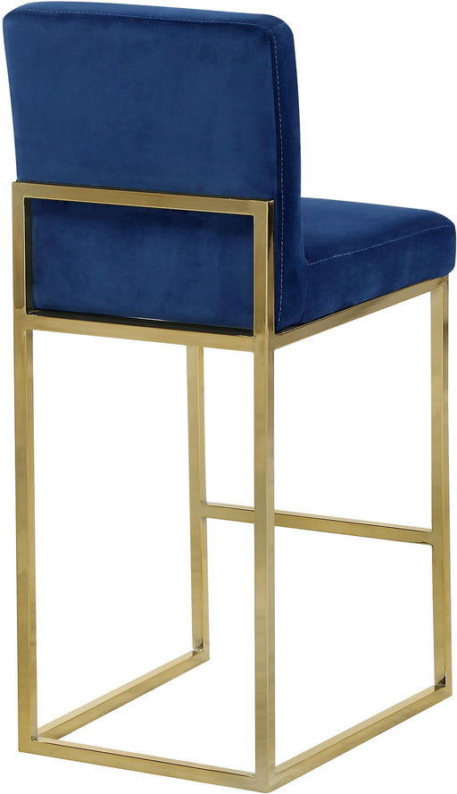 Giselle Navy Velvet Stool - Furniture Stars (Chicago, IL)