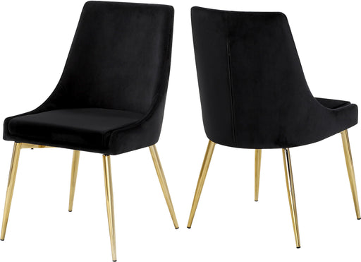 Karina Black Velvet Dining Chair - Furniture Stars (Chicago, IL)