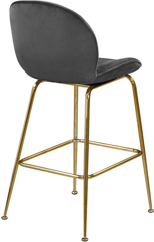 Paris Grey Velvet Stool - Furniture Stars (Chicago, IL)