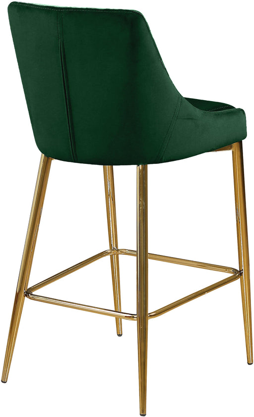 Karina Green Velvet Stool - Furniture Stars (Chicago, IL)