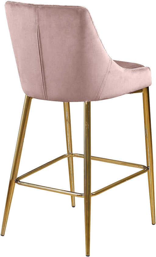 Karina Pink Velvet Stool - Furniture Stars (Chicago, IL)