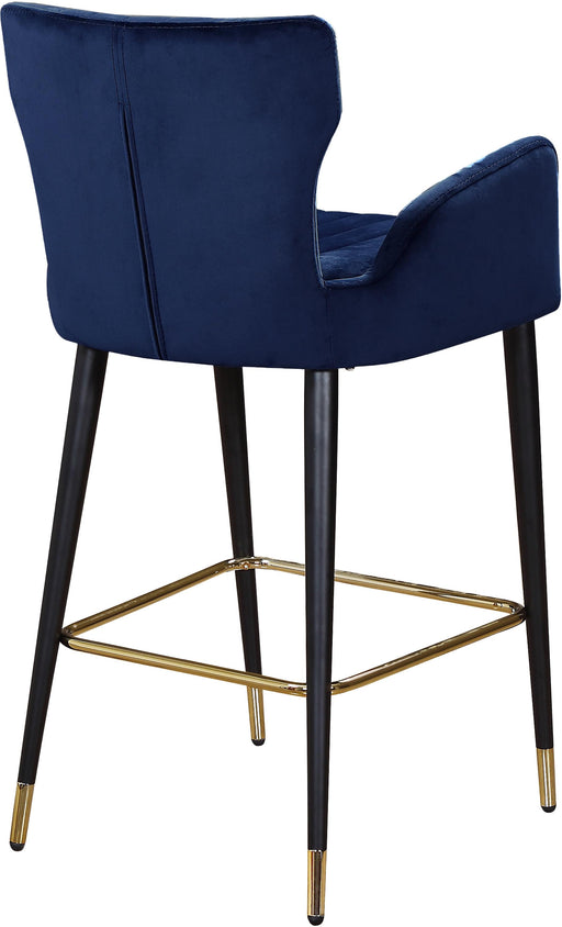 Luxe Navy Velvet Stool - Furniture Stars (Chicago, IL)