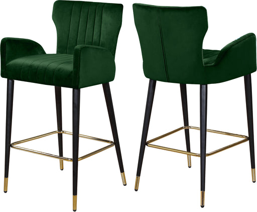 Luxe Green Velvet Stool - Furniture Stars (Chicago, IL)