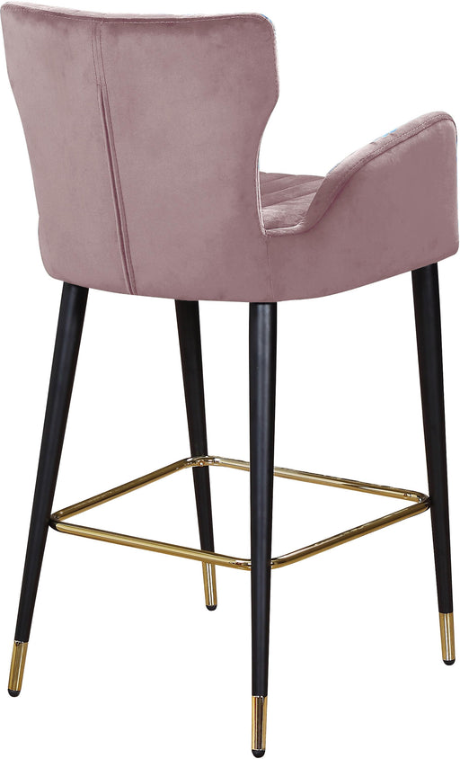 Luxe Pink Velvet Stool - Furniture Stars (Chicago, IL)