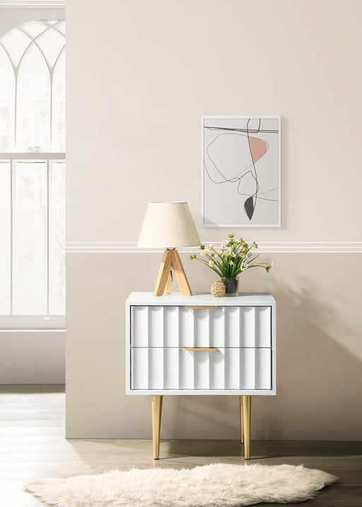 Modernist White Gloss Night Stand - Furniture Stars (Chicago, IL)
