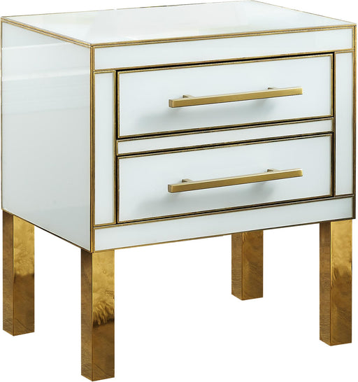 Gigi White Side Table - Furniture Stars (Chicago, IL)