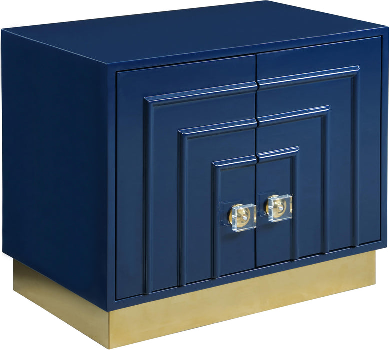 Cosmopolitan Navy Lacquer Side Table - Furniture Stars (Chicago, IL)