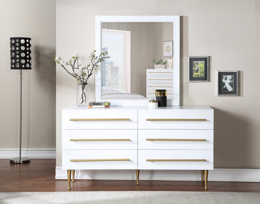 Marisol White Mirror - Furniture Stars (Chicago, IL)