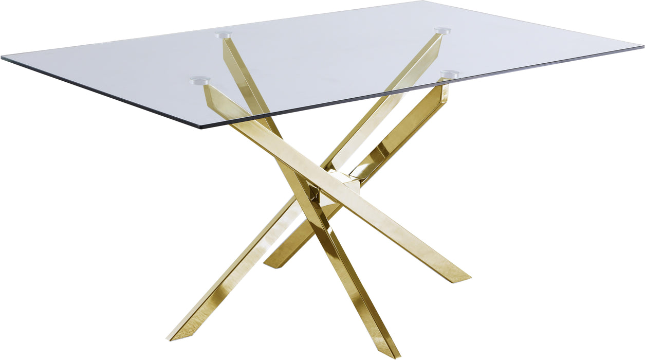 Xander Gold Dining Table - Furniture Stars (Chicago, IL)