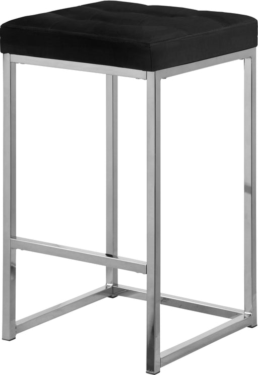 Nicola Black Velvet Stool - Furniture Stars (Chicago, IL)