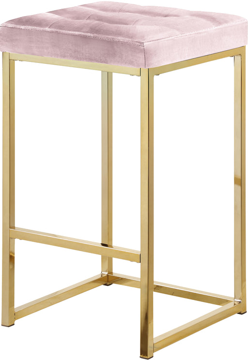 Nicola Pink Velvet Stool - Furniture Stars (Chicago, IL)