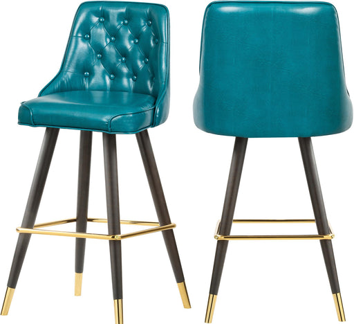 Portnoy Teal Faux Leather Counter/Bar Stool - Furniture Stars (Chicago, IL)