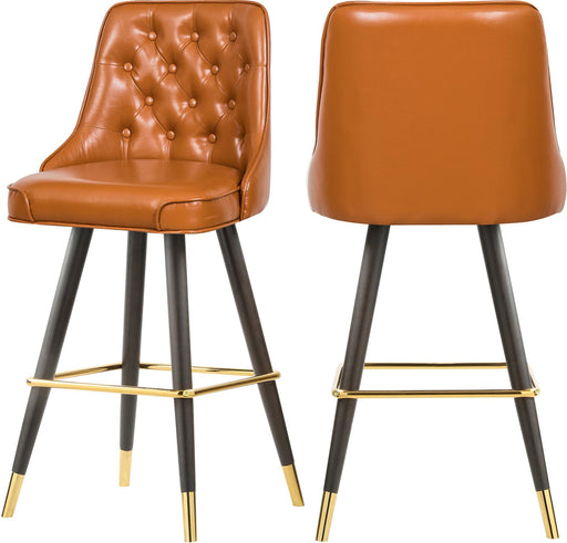 Portnoy Cognac Faux Leather Counter/Bar Stool - Furniture Stars (Chicago, IL)