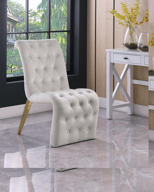 Curve Cream Velvet Dining Chair - Furniture Stars (Chicago, IL)
