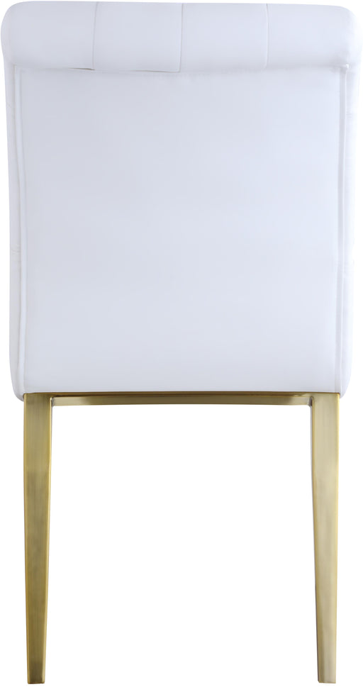 Curve White Faux Leather Dining Chair - Furniture Stars (Chicago, IL)
