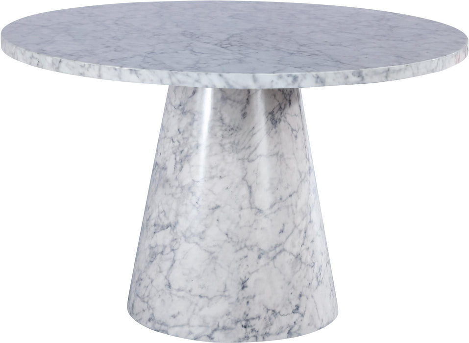 Omni White Faux Marble Dining Table - Furniture Stars (Chicago, IL)