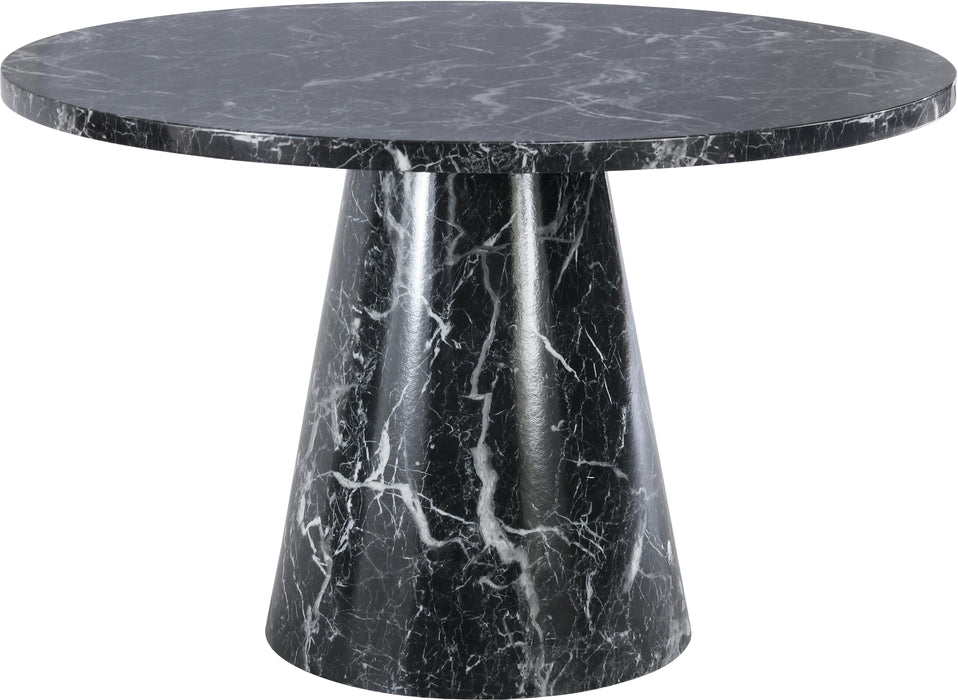 Omni Black Faux Marble Dining Table - Furniture Stars (Chicago, IL)