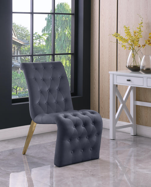 Curve Grey Velvet Dining Chair - Furniture Stars (Chicago, IL)