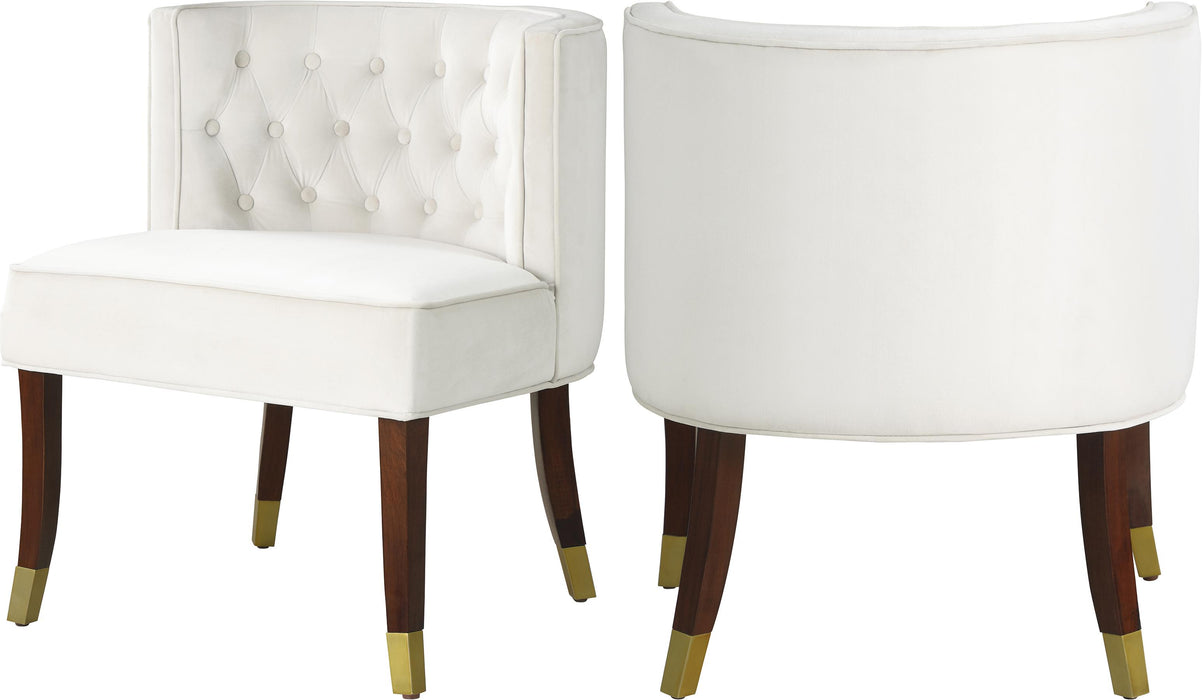 Perry Cream Velvet Dining Chair - Furniture Stars (Chicago, IL)
